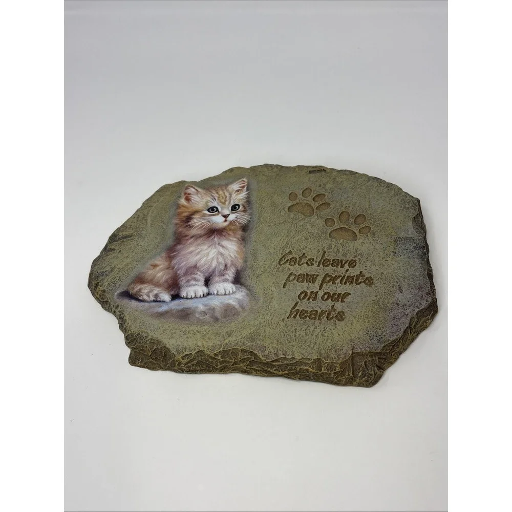 Bradford Exchange Paw Prints On Our Hearts Cats Plaque 2003 Limited Edition